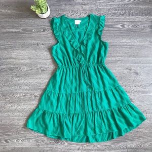 {Anthropologie: HD In Paris} Ruffle Green Dress